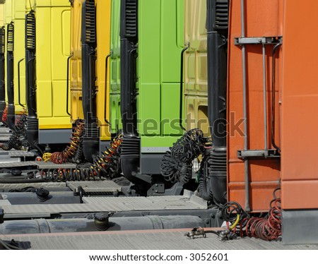Abstract: Colored Trucks Cabins