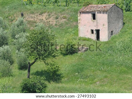 Ancient and abandoned little house