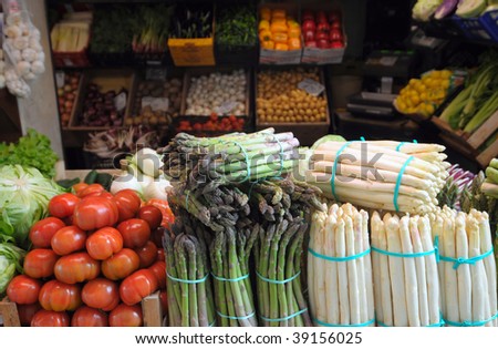 Fresh vegetable market. No brands,names,etc. readable.