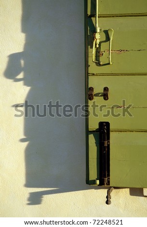 Italian shutter and shadow abstract