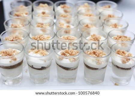 mini desserts at buffet