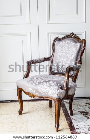 Luxury antique chair.