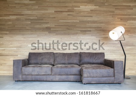 Classical design and luxury style of the leather sofa