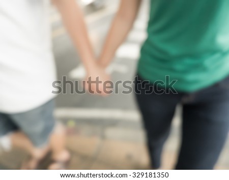 High key blurred image of workers going back home after work.