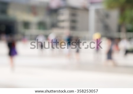 Blurred background : people shopping at market fair