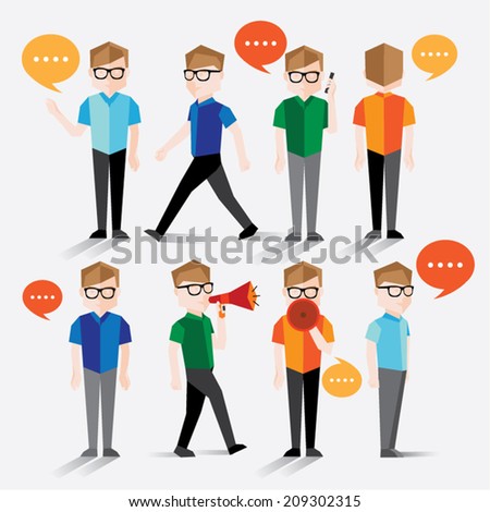 Men talks and gather together vector design Men talks and gather together vector design
