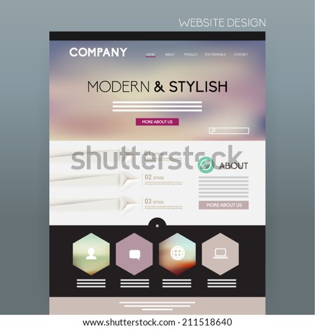 Website Template Vector Design Website Template Vector Design
