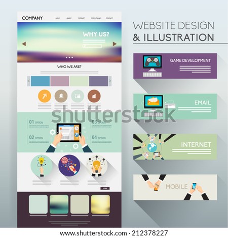 Website Template Vector Design Website Template Vector Design