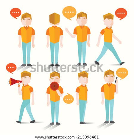 Men talk and gather together vector design Men talk and gather together vector design