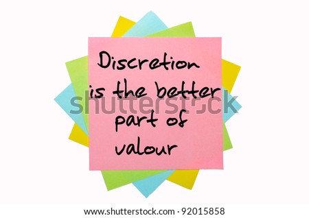 discretion is the better part of valour-essay discretion is the better part of valour-essay