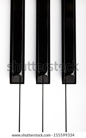 Piano key close up