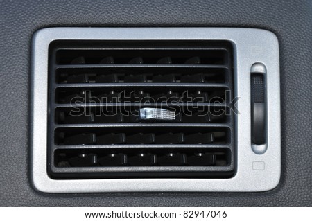 Car ventilation system. Air conditioning holes in automobile interior