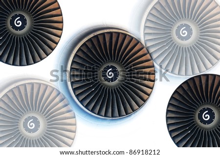This Engine of an Aircraft turns counter clock wise which you can see on spiral symbol in the middle of the Turbine