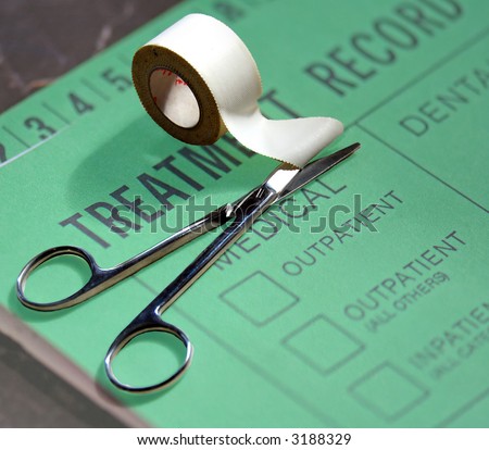 Medical Treatment Record and First Aid Tape