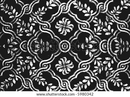 Black and White Textile Pattern