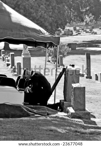 Military officer in uniform at funeral