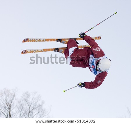 MONT GABRIEL, QC CANADA - JANUARY 24: Freestyle Grand Prix at Ski Mont Gabriel on JANUARY 24, 2009 in Mont Gabriel QC Canada