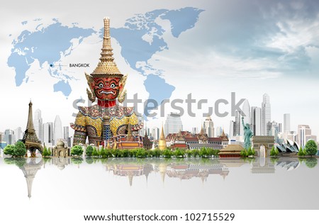 Thailand bangkok travel concept