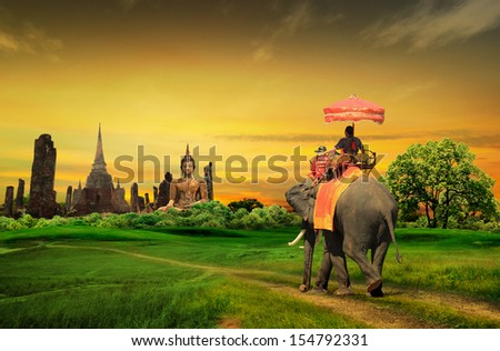 Sunset Thai countryside thailand