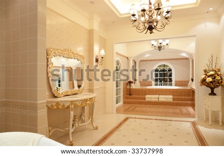 Contemporary Master Bathroom on Modern Contemporary Style Master Bathroom  Stock Photo 33737998