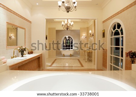 Contemporary Master Bathroom on Modern Contemporary Style Master Bathroom  Stock Photo 33738001