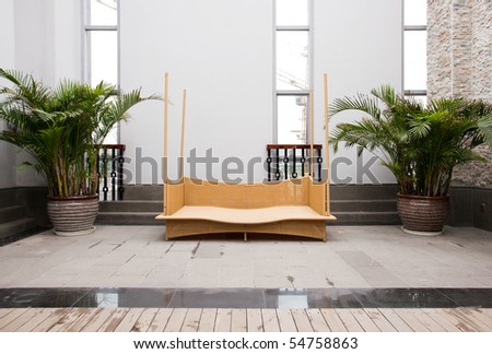 Rattan furniture in home