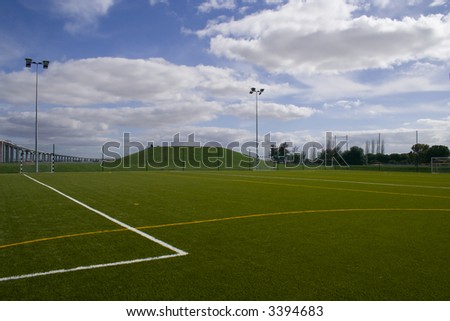 empty soccer field