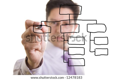 organization chart icon. an organization chart on a