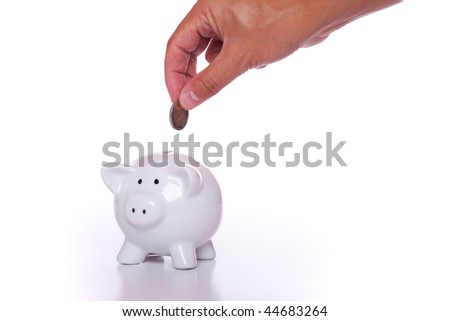 Start saving money today (isolated on white)