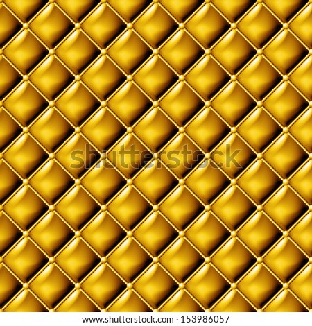 Seamless gold upholstery background pattern.