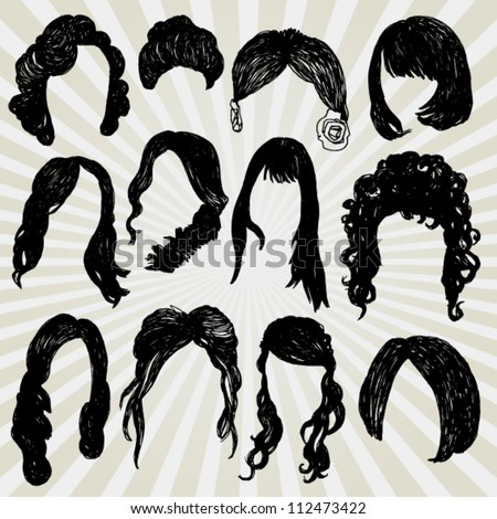 Drawing Of Wigs