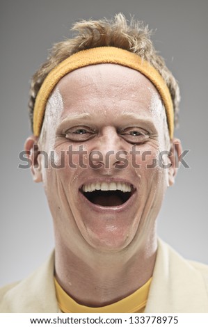 Retro Gym Guy Laughing