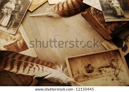 Vintage background with old photographs