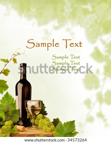 Wine motive background for wine list and other occasions