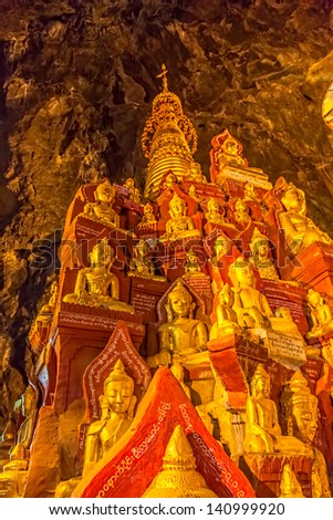 Pindaya caves is Buddhist shrine  where thousands of Buddha images have been consecrated for worship over the centuries