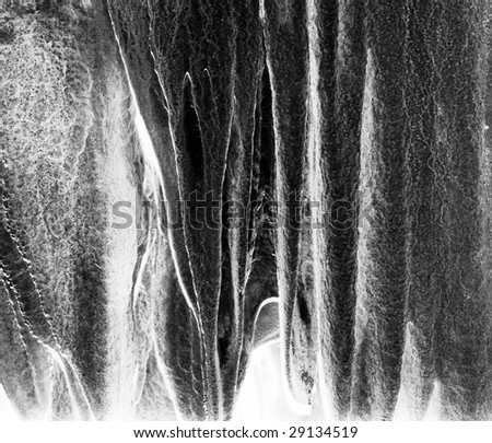 Electron microscope image simulation of flesh made by digital manipulation.