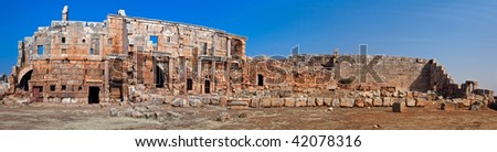 Serjilla is one of the Dead Cities in Syria. Unique among Roman / Byzantine ruins and suddenly abandoned in the past.