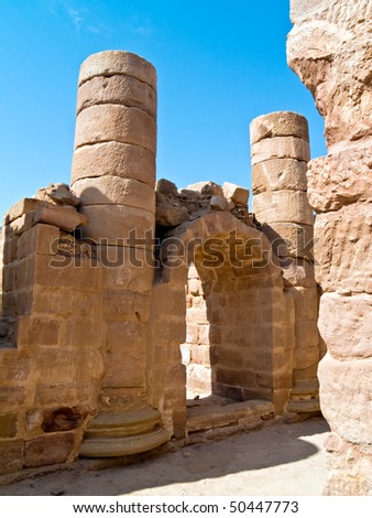 Roman ruins - Nabataeans capital city (Al Khazneh) , Jordan. Roman Empire period.