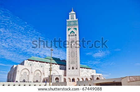 King Hassan II mosque in Casablanca, Morocco.