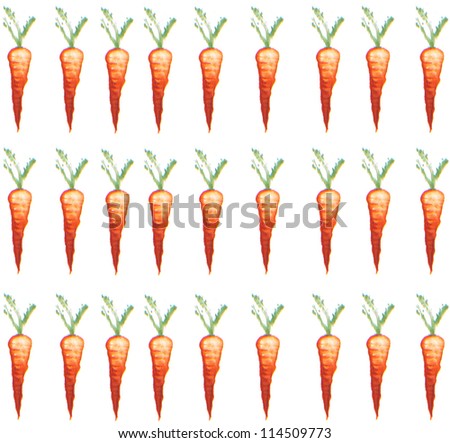 vegetable carrots original watercolor art