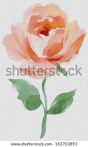 Rose in full bloom original painting