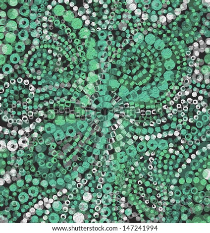 mosaic  decorative vintage antique  abstract  textured background greens copper patina