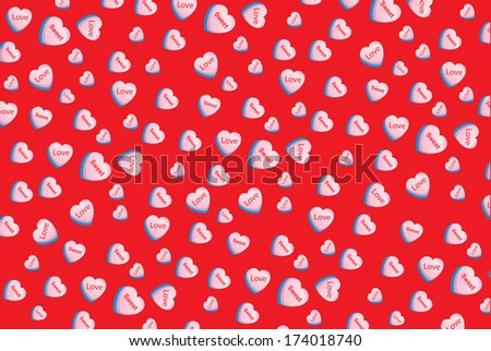 Valentine Candy hearts card invitation love note wall paper seamless