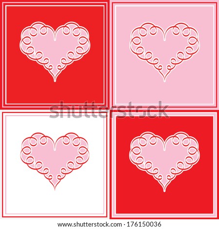 heart valentine stamp seamless wallpaper illustration