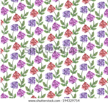 flowers  watercolor original pattern seamless design