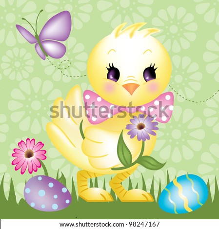 Easter chic design for cards, stationery, decorative original art