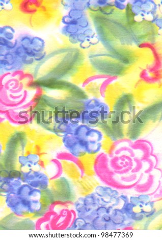hand painted flower back ground