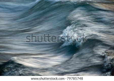 Wave of water in showing tidal action.
