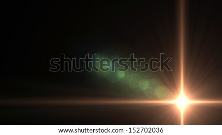 beautiful lens flare effect is simple to add on background