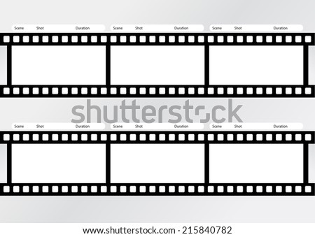 Professional of film storyboard template for easy to present the process of story.